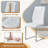  63'' Wooden Dining Table Set, Rectangle Gray Dining Table Set for 4/6 with Leather Chairs-755028153-755028155