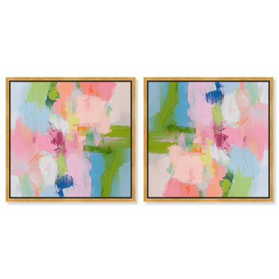 Dynamic Brushwork Set Canvas Dopamine Art by Art Remedy