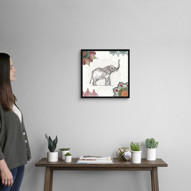 Reproduction d'art sur toile, Toile avec cadre noir, H 18 po x l 18 po x P 2 po
