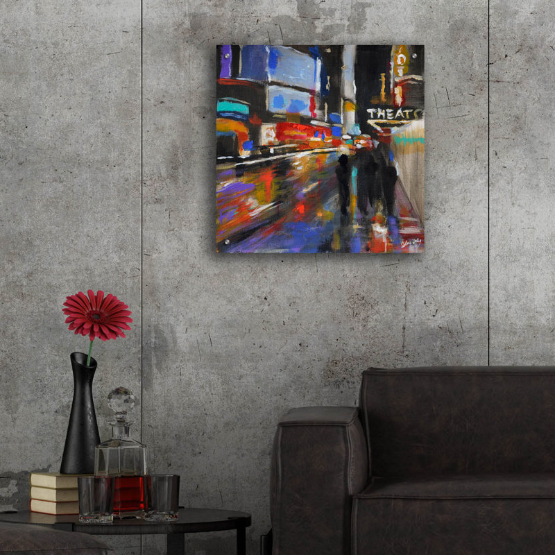 " Broadway At Night " by Solveiga, 24" H x 24" W