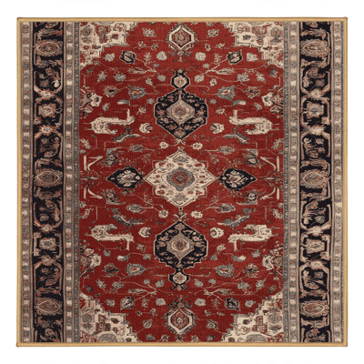 Tapis brun lavable à la machine