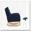 Chaise berçante avec repose-pieds à haut dossier-985182341