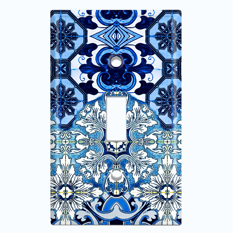 Patterned 1 - Gang Toggle Light Switch Standard Wall Plate