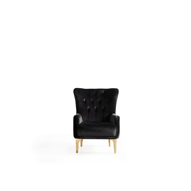 Chaise de style moderne Lust, Noir