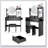 17 Inch Round LED Mirror Vanity Table With Cushioned Stool, 2 AC+2 USB Sockets, Adjustable Brightness, Large Desktop, Multi-Layer Storage-312200500