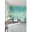 Papier peint abstrait aquarelle bleu sarcelle