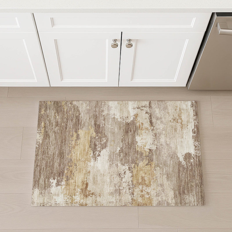 Machine Washable Indoor/Outdoor Karr ACN2372 Abstract Rug, Rectangle 1'8" x 2'6"