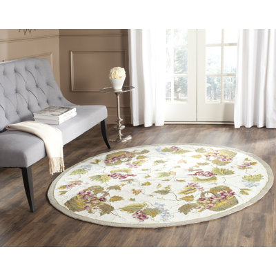 Easy Care Hand Hooked Performance Floral Rug