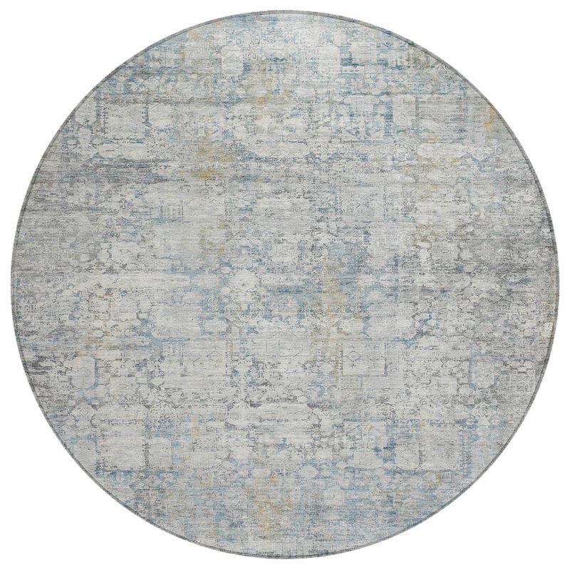 Machine Washable Indoor/Outdoor Xhevrie Linen Rug, Rectangle 5' x 7'6"