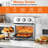 Family Size Air Fryer Toaster Oven Combo, 13QT, 360° Hot Air Circulation For Healthy Oil-Free Cooking, Multifunctional Convection Countertop Oven With Adjustable Time & Temp Control-121591748