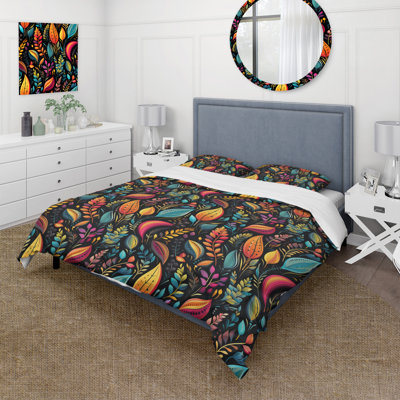 Tribal Frivolity Boho Motif II - Ensemble de housse de couette Boho - Microfibre de polyester