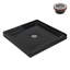 Base de douche en acrylique noir lustré avec drain central 36 po x 36 po Streamline NT-2241-36BL-CR Stream, drain inclus