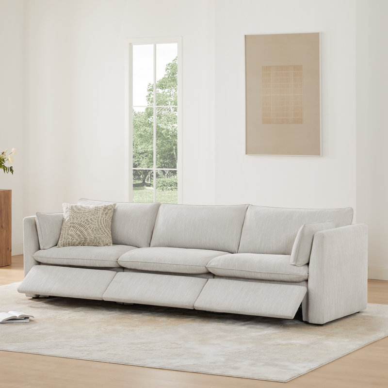 Greylan Modular Power Sofa, Light Gray, 35"H x 80"W x 35"D, 2