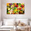 Ensemble de 3 fruits et légumes frais sur toile-1819787129