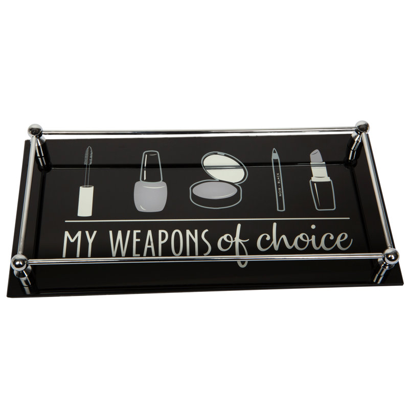 Plateau de coiffeuse «My Weapons of Choice»