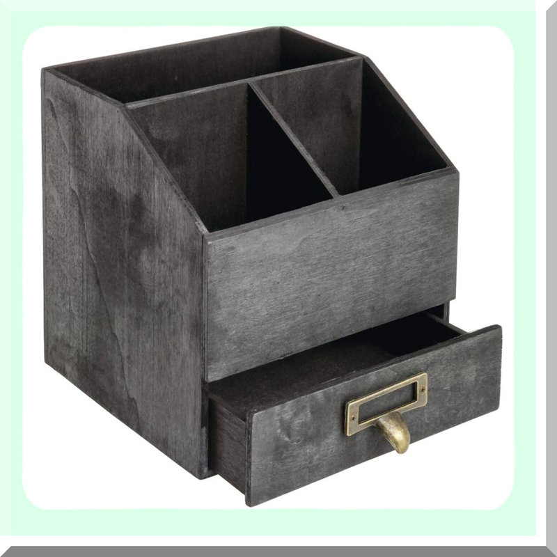 PoplarPro Black Caddy with Drawer - Organizer