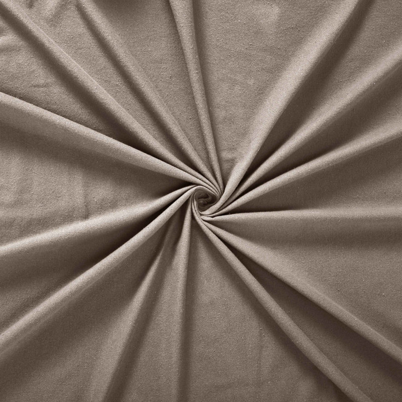 Nile Mills Solid 100% Cotton Flannel Sheet Set - Cozy & Deep Pocket Fit, Twin Sheet Set with 1  Pillowcase, Gray