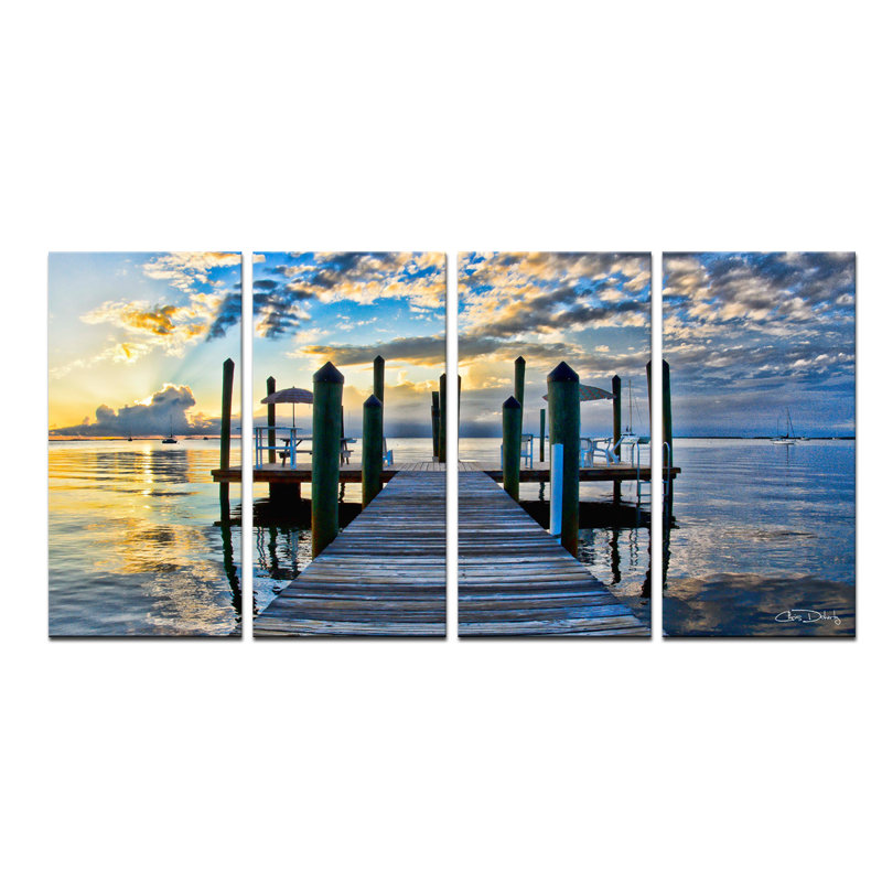 « key largo »-ensemble de 4 reproductions de photos sur toiles tendues