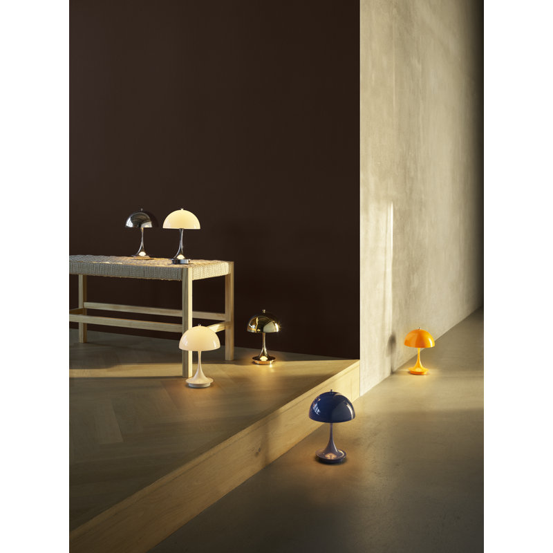 Panthella 160 Portable, 2.5W, Chrome, Chrome