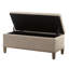 Banc de rangement en tissu