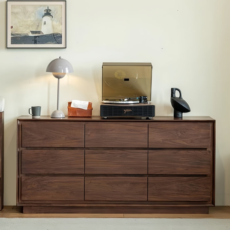 Armoire de rangement en noyer noir