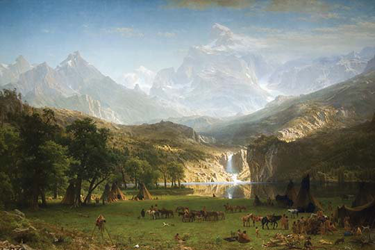 « rocky mountains landers peak » par alfred bierstadt-impression, H 24 po x l 36 po x P 1,5 po