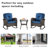 Artiana Wicker 2 - Person Patio Conversation Set with Cushions-1241811351-1241811349