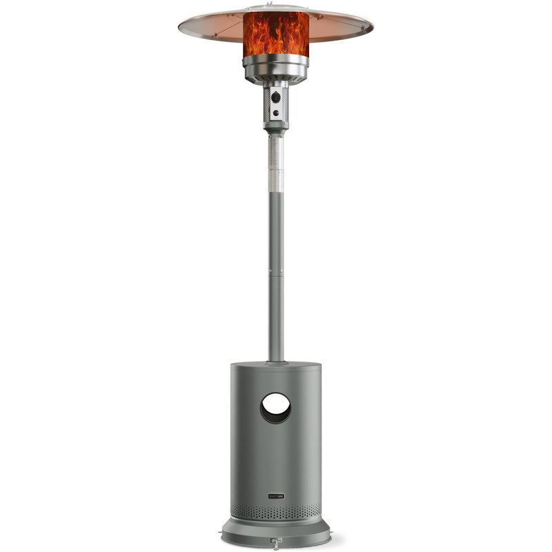 Gray Round Table Design Outdoor Propane Patio Heater