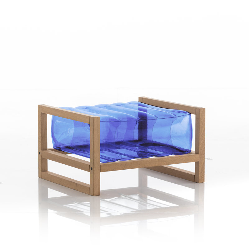 Yoko Outdoor Ottoman, Blue