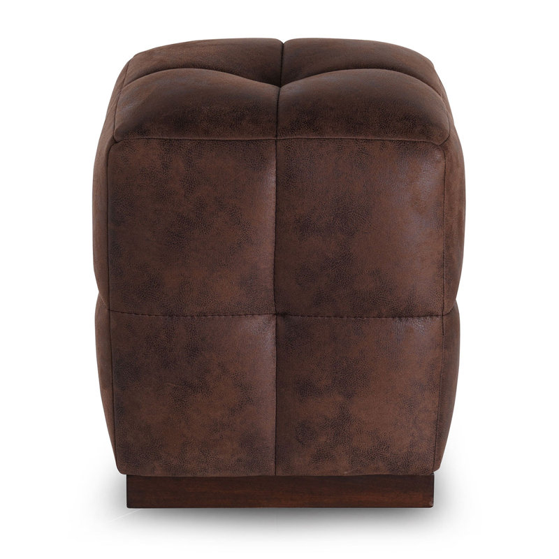 Finland 41cm Wide Tufted Square Solid Colour Pouffe Ottoman