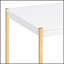 White And Gold Rectangle Coffee Table With Spacious Surface, Perfect For Modern And Minimalist Interiors.