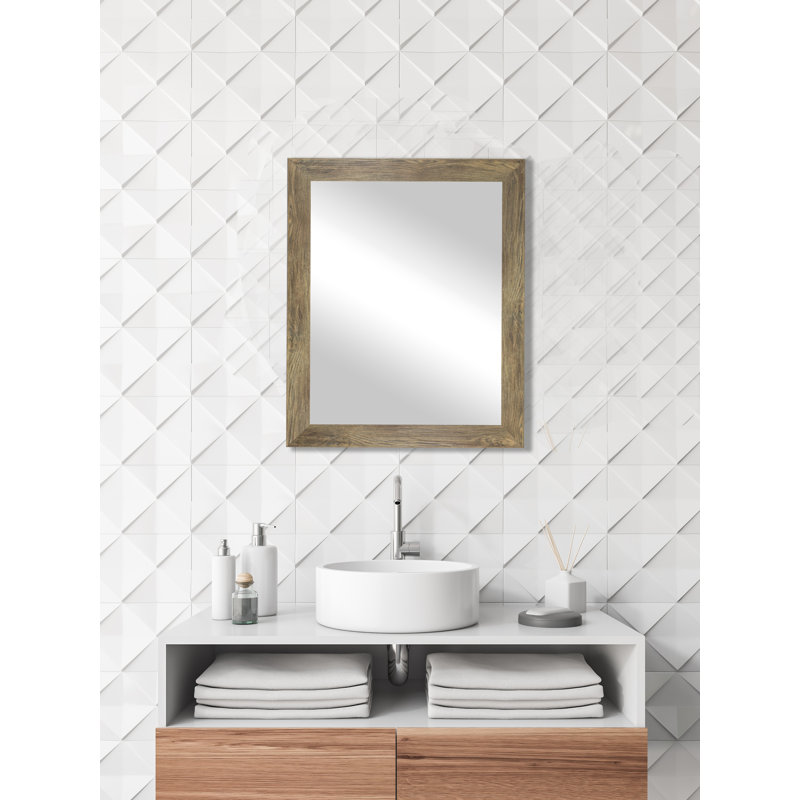 Miroir décoratif traditionnel Blondsville, Brun, H 32,5 po x l 41,5 po