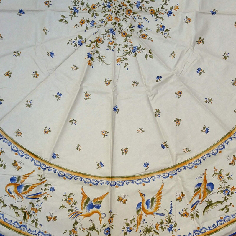 Nappe ronde 100% coton Floral