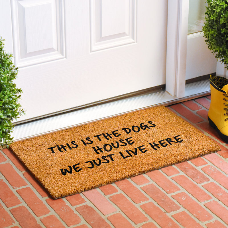 Tapis d'intérieur / extérieur antidérapant Trinx This Is The Dogs House, L 36 po x L 72 po
