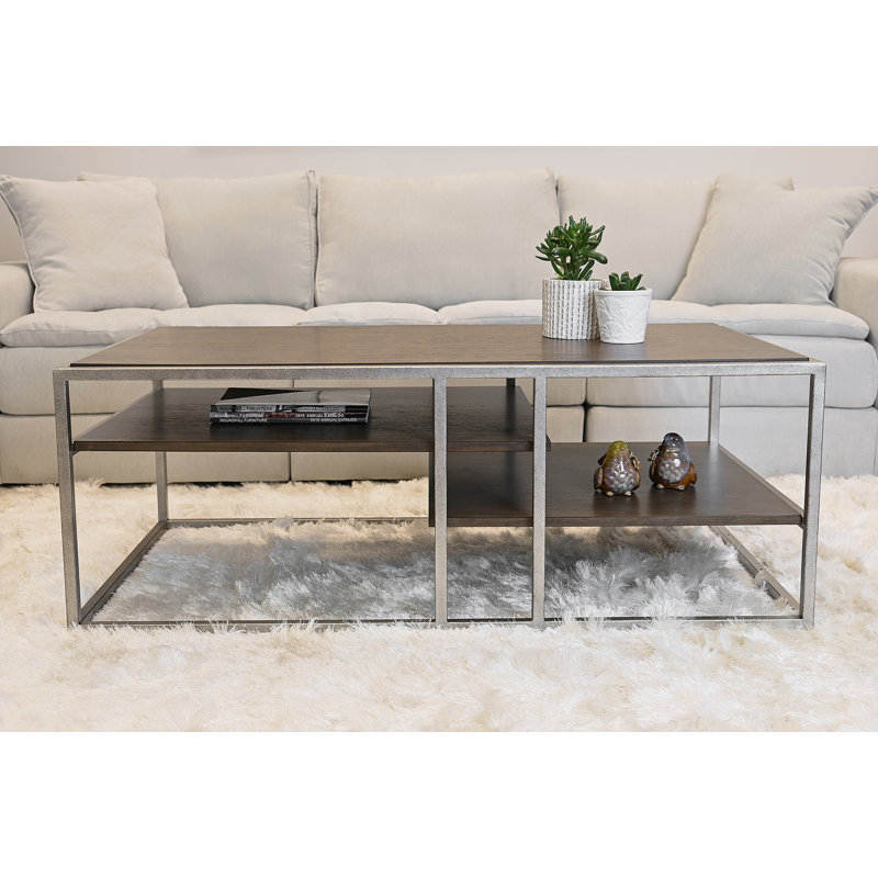 Table basse avec cadre en bois Padena