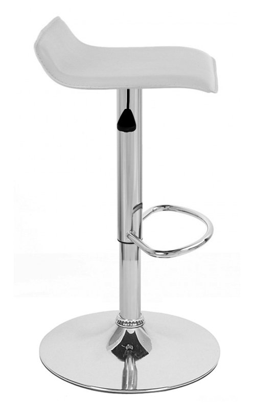 Tabouret de bar pivotant à hauteur réglable Holderness, Blanc