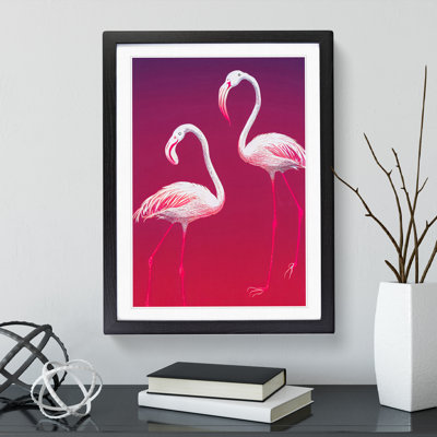 A Pair Of Flamingos - Single Picture Frame Print