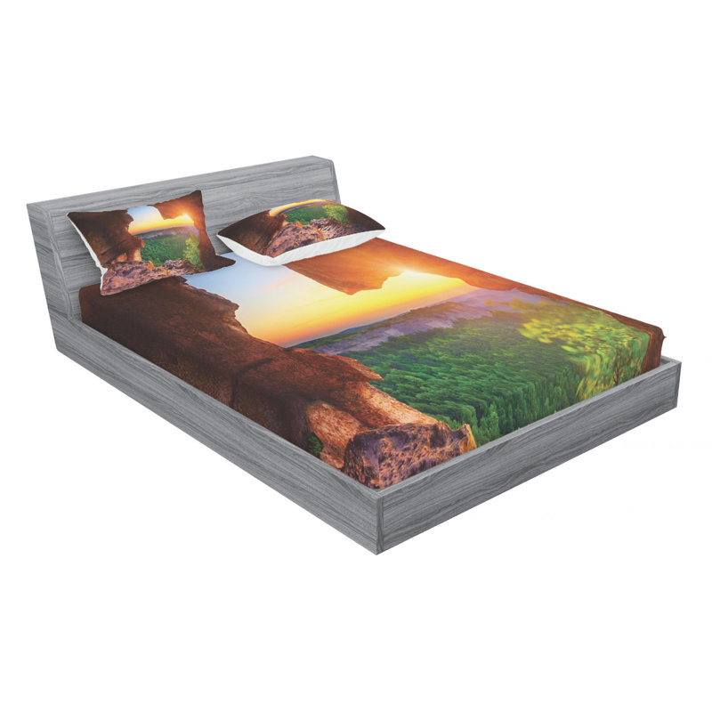 Natural Cave Microfiber Sheet Set, Full Sheet Set + Fitted Sheet + 2 Pillowcases
