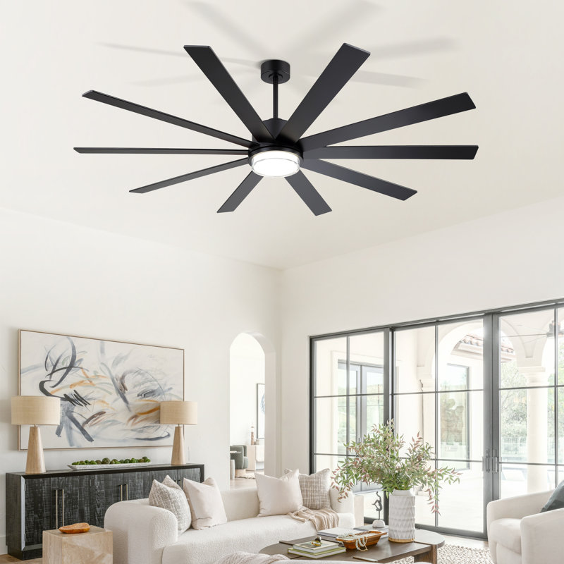 Grand ventilateur de plafond 75 "avec lumière DEL et télécommande