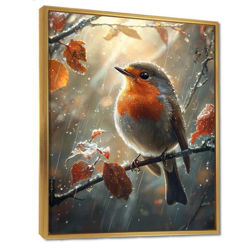 Naruka - Animals Wall Art Living Room, H 32 po x l 24 po, Impression encadrée flottante, Doré