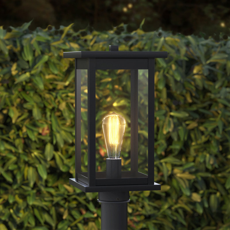 Arocho Transparent Lantern Head, Powder Coated Black