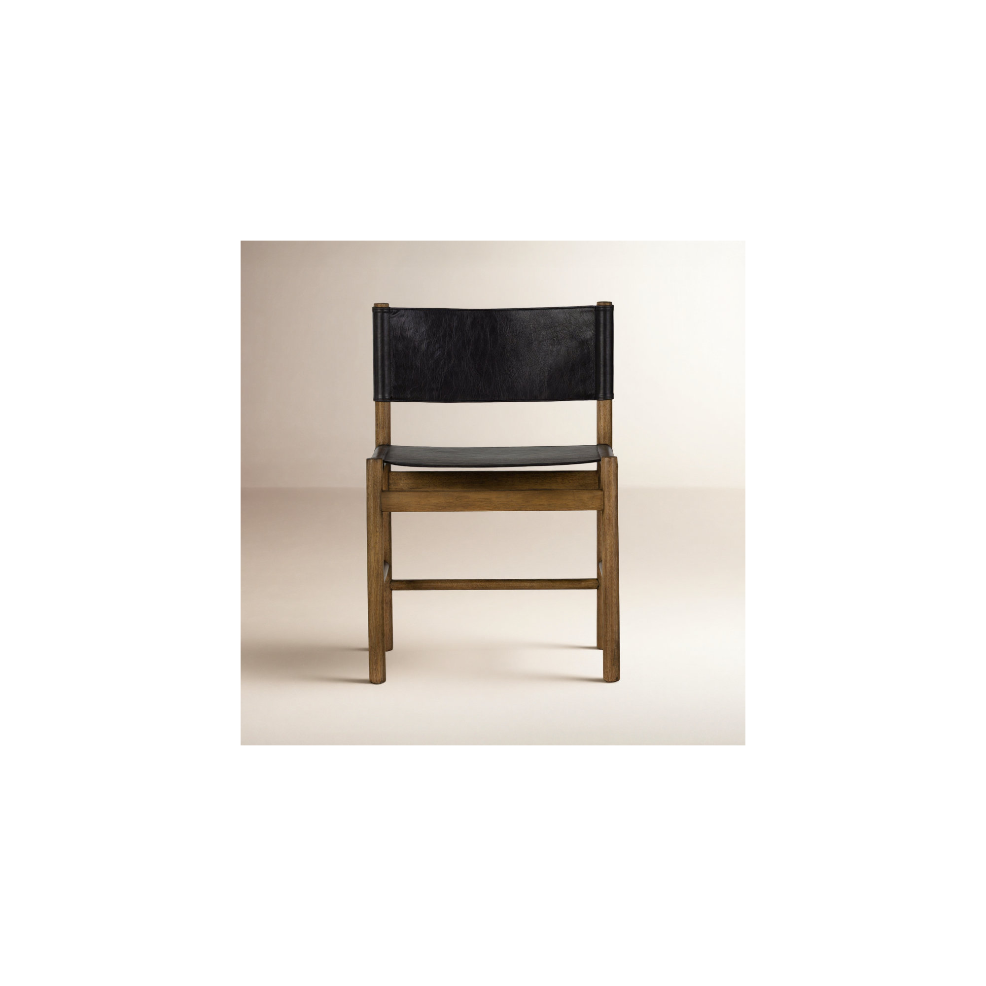 Matisse Leather Dining Chair, Vintage Natural, Black