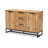 Reid Modern and Contemporary Industrial Wood and Metal 3-Drawer Sideboard Buffet