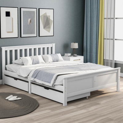 Peaks Solid Wood Storage Bed