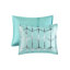 Élégant édredon simple / simple TG, édredon géométrique argenté attrayant, détails, coussins brodés-131465162-131465158