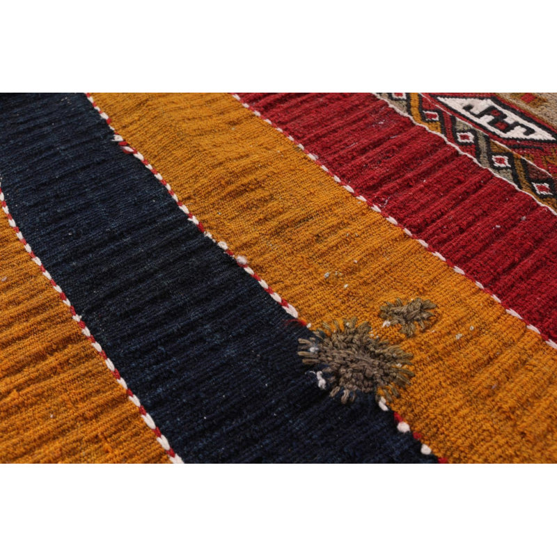 Tapis intérieur de la laine 4 pi 1 po x 5 pi 5 po one-of-kind à la main noué la Koussa