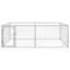 Vidaxl Outdoor Dog Kennel Galvanized Galvanized Steel Large Durable