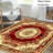 Traditional Red Medallion Area Rug with Non-Slip Backing, Machine Washable Faux Cashmere Polyester Carpet-486904691