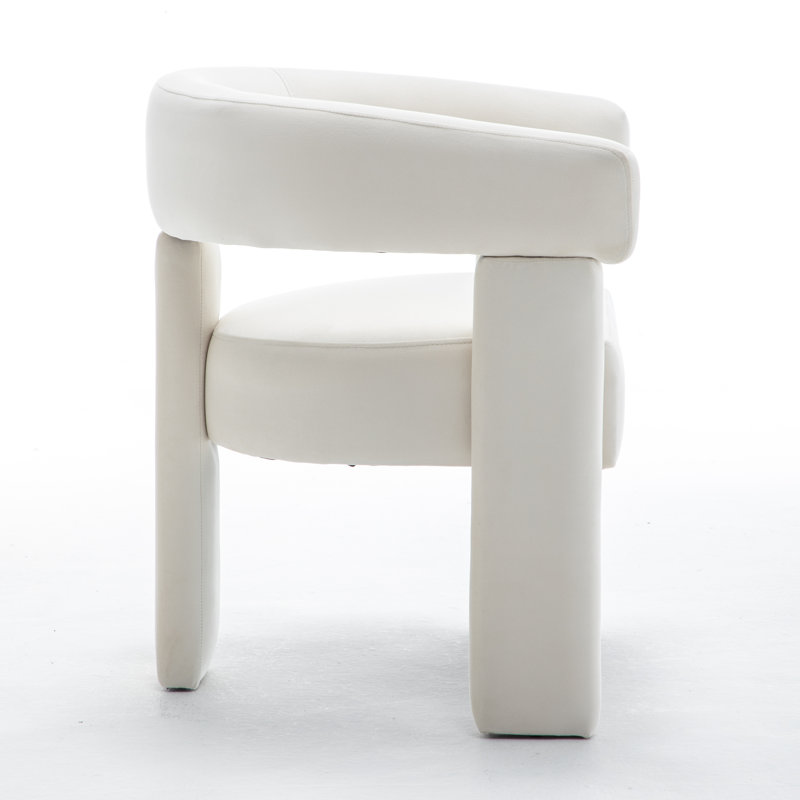 Light-luxury Velvet Dining Chair, Beige