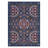 Washable Floral Area Rug, Soft Low Pile Non-Slip Carpet, Mark Resistant Collapsible Farmhouse Accent Mat for Living Room, Bedroom, Dining, 9x12ft Navy-1991438908-1991438910